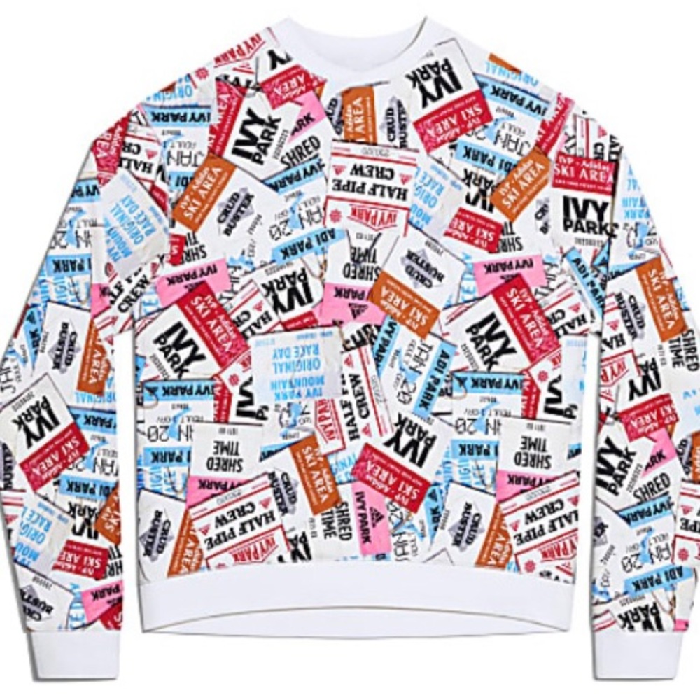 IVY PARK White Multicolor Logo-Print Women’s Sweater